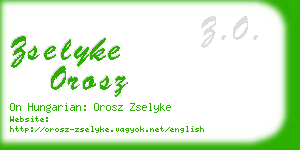 zselyke orosz business card